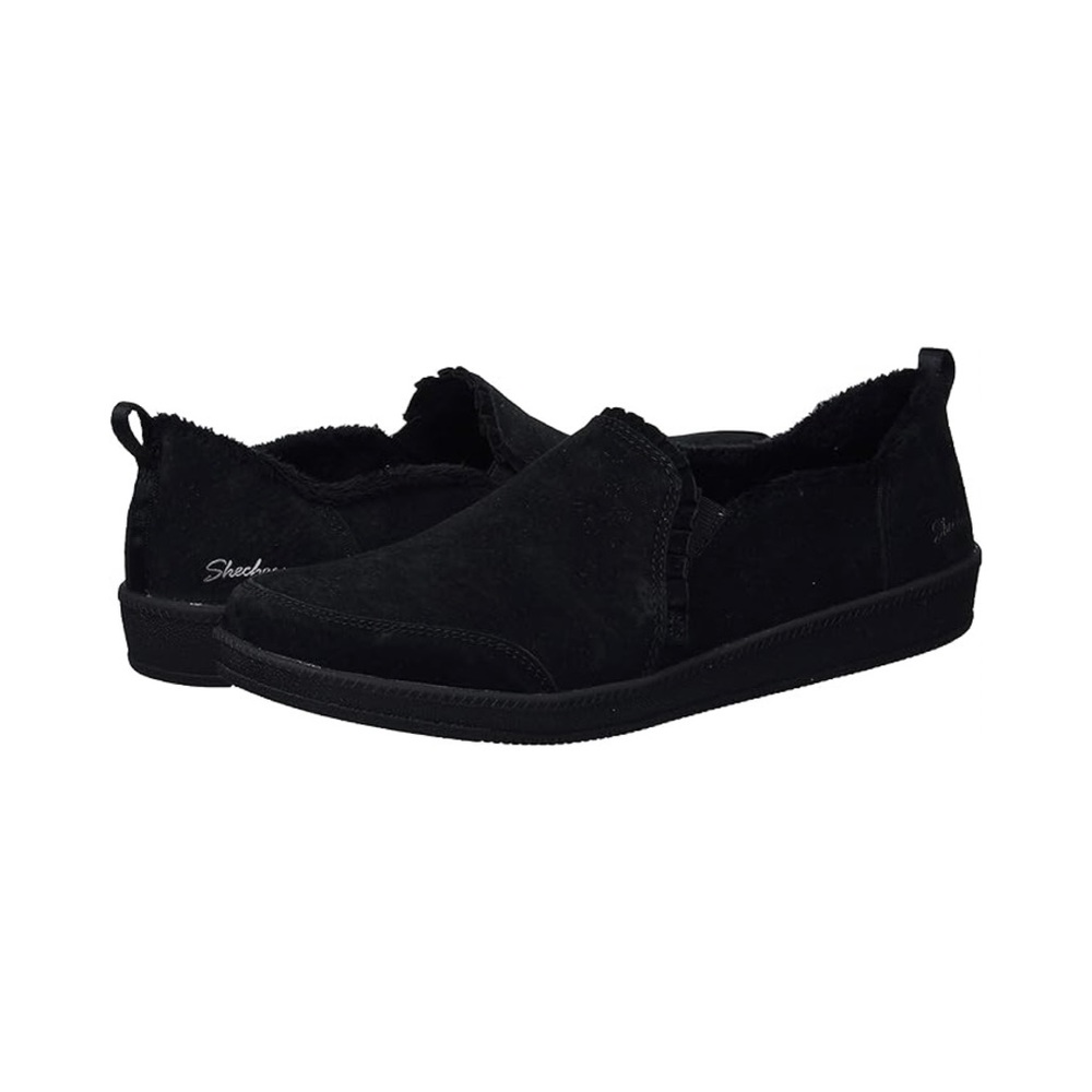 Skechers Madison Ave Plushed Slip On Sneakers Black 9W NIB